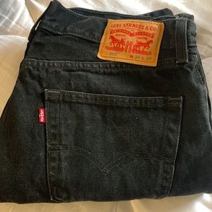 EUC think I used them once Like new Levis 505 regular fit black jeans 34x29
